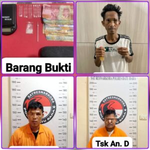 Satresnarkoba Polres Batu Bara Gerebek Sarang Narkoba di Tanjung Tiram, Tiga Pria Diamankan