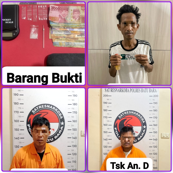 Satresnarkoba Polres Batu Bara Gerebek Sarang Narkoba di Tanjung Tiram, Tiga Pria Diamankan