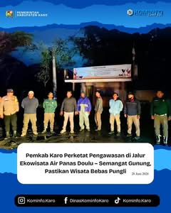 Pemkab Karo Perketat Pengawasan di Jalur Ekowisata Air Panas Doulu – Semangat Gunung, Pastikan Wisata Bebas Pungli