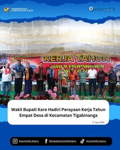 Wakil Bupati Karo Hadiri Perayaan Kerja Tahun Empat Desa di Kecamatan Tigabinanga