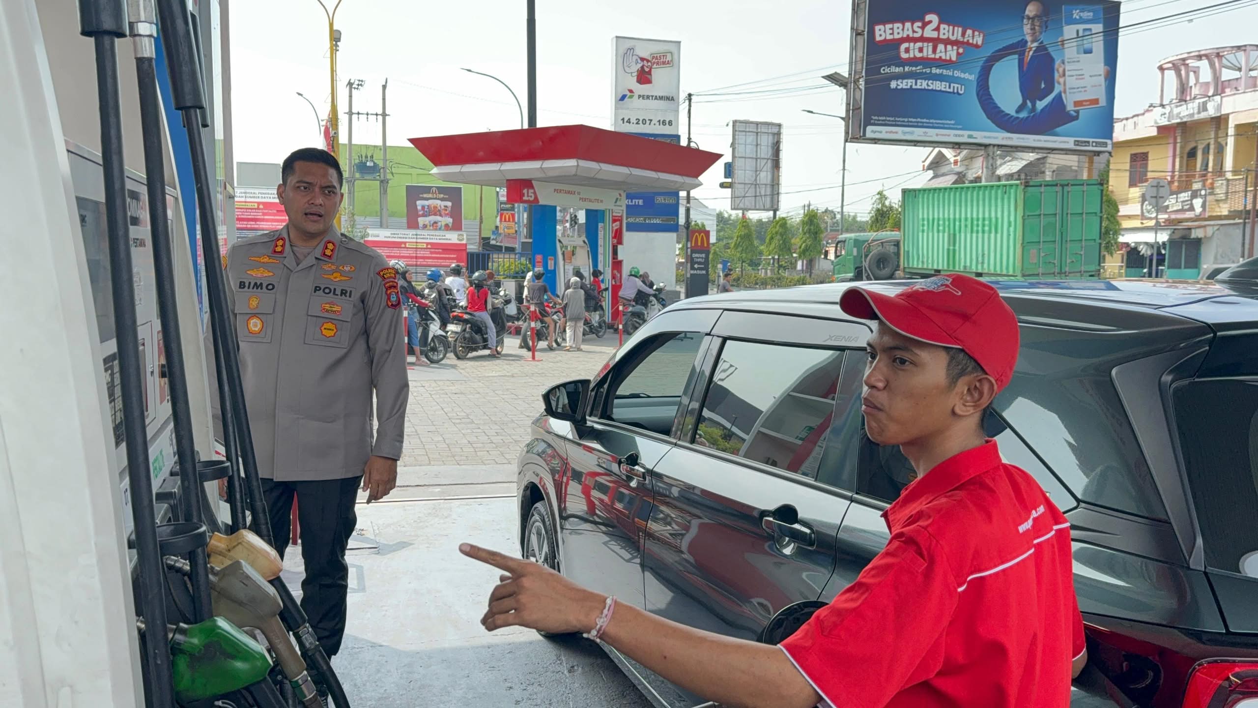 Pastikan Pasokan BBM untuk Masyarakat Aman, Kapolres Binjai Pantau SPBU