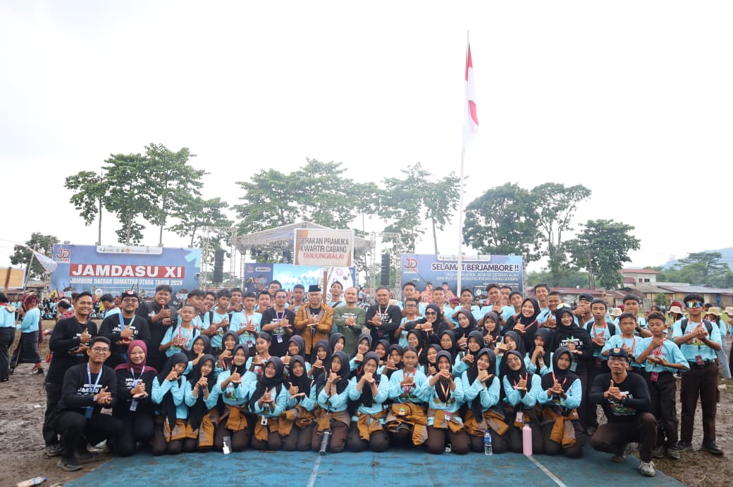 Ikuti Kegiatan JAMDASU XI/2026, Wali Kota Beri Semangat dan Motivasi Bagi Kontingen Kwarcab Tanjungbalai