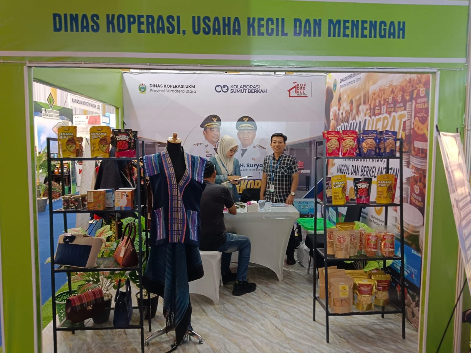 Stan Diskop UKM Sumut Serta Pemkab Batubara Promosikan Produk Usaha Binaan di PRSU