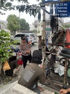 Temui Anak Punk di Jalanan, Kanit Samapta Polsek Sunggal Beri Edukasi