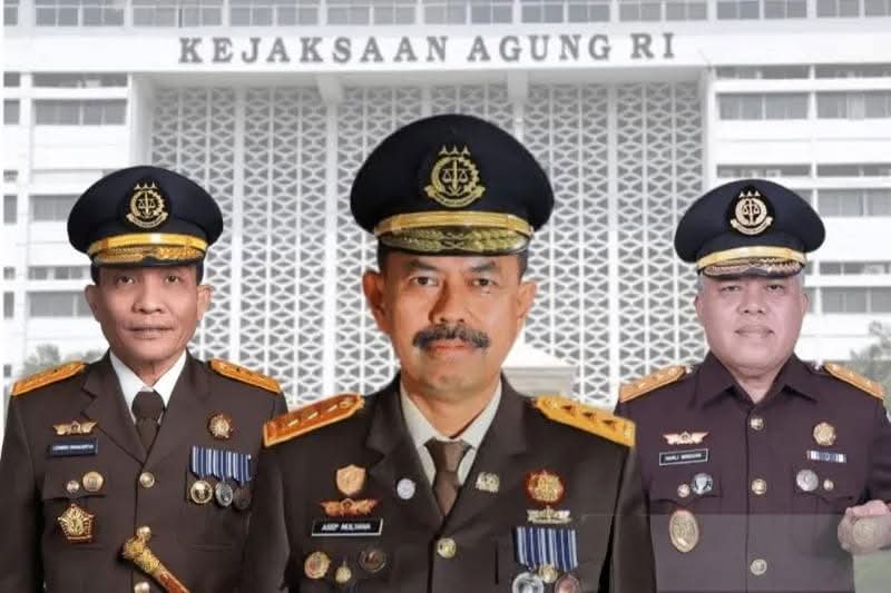 Asep Mulyana Wakil Jaksa Agung, Leo Simanjuntak Jampidum dan Harli Siregar Kabadiklat, Mantan Peja