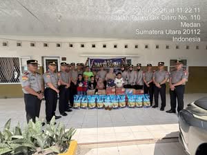 Siswa Pendidikan Sekolah Inspektur Polisi Melaksanakan Bakti Sosial