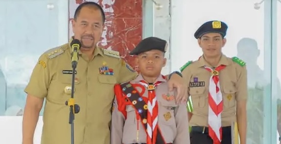 Bupati Batu Bara Lepas 86 Kontingen Kwarcab Pramuka Ikuti Jambore Daerah Sumut XI