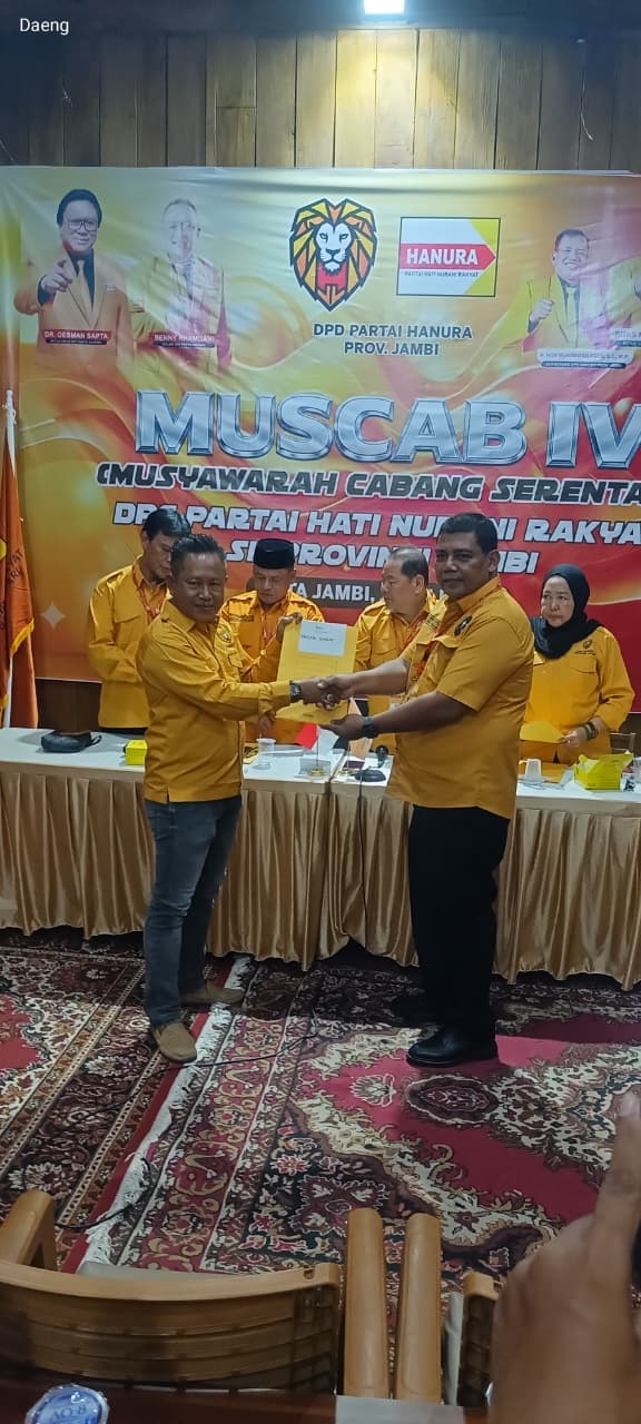 DPD Partai Hanura se Provinsi Jambi Sukses Gelar Muscab ke IV