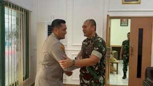 Dandim 0203 LKT Terima Kunjungan Silaturahmi Kapolres Binjai