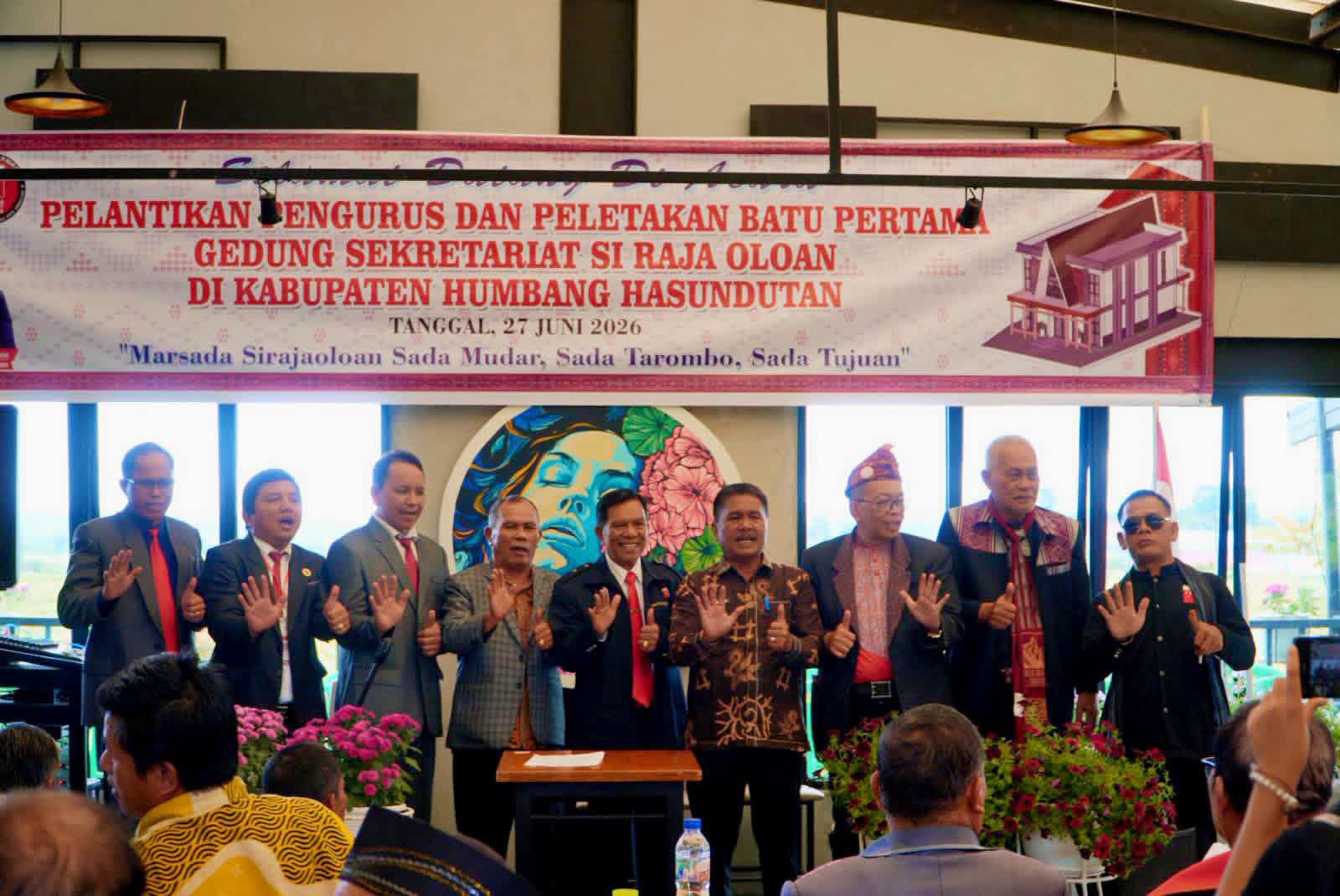 Pemkab Humbahas Hadiri Pelantikan Pengurus SRO dan Peletakan Batu Pertama Sekretariat