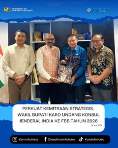 Perkuat Kemitraan Strategis, Wakil Bupati Karo Undang Konsul Jenderal India ke FBB Tahun 2026