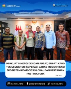 Perkuat Sinergi dengan Pusat, Bupati Karo Temui Menteri Koperasi Bahas Modernisasi Ekosistem Komoditas Lokal dan Pertanian Hortikultura