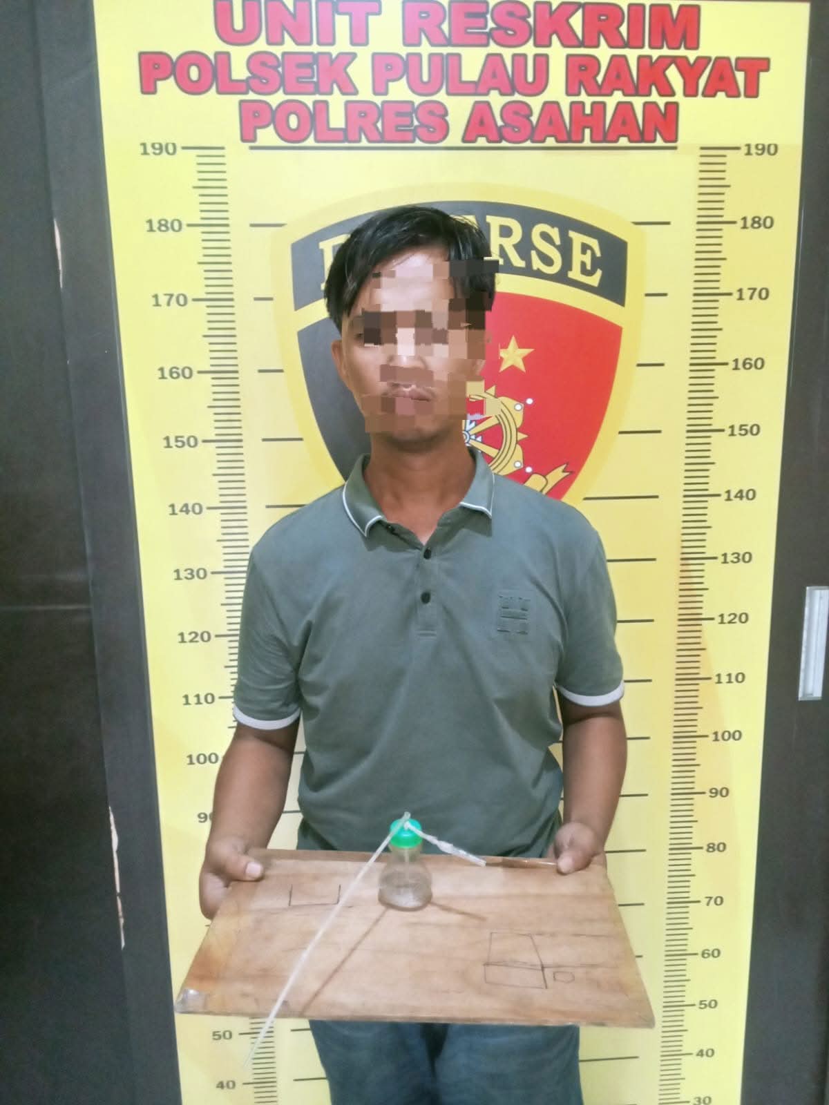Berawal dari Laporan Call Center 110, Polsek Pulau Rakyat Berhasil Amankan Terduga Pelaku Penyalahgunaan Narkotika