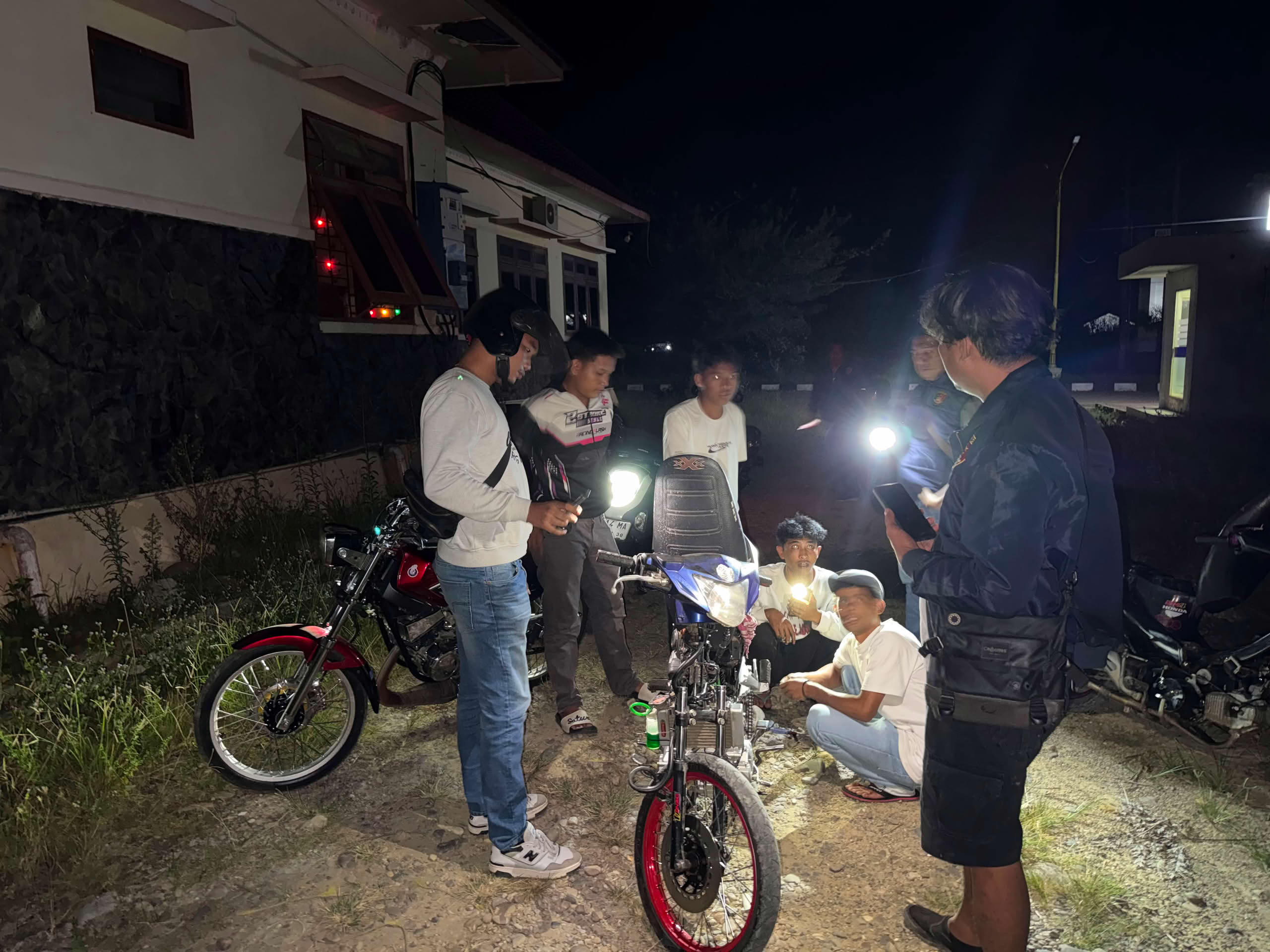 Patroli Hingga Subuh,Polres Pematangsiantar Amankan Enam Sepedamotor Knalpot Brong