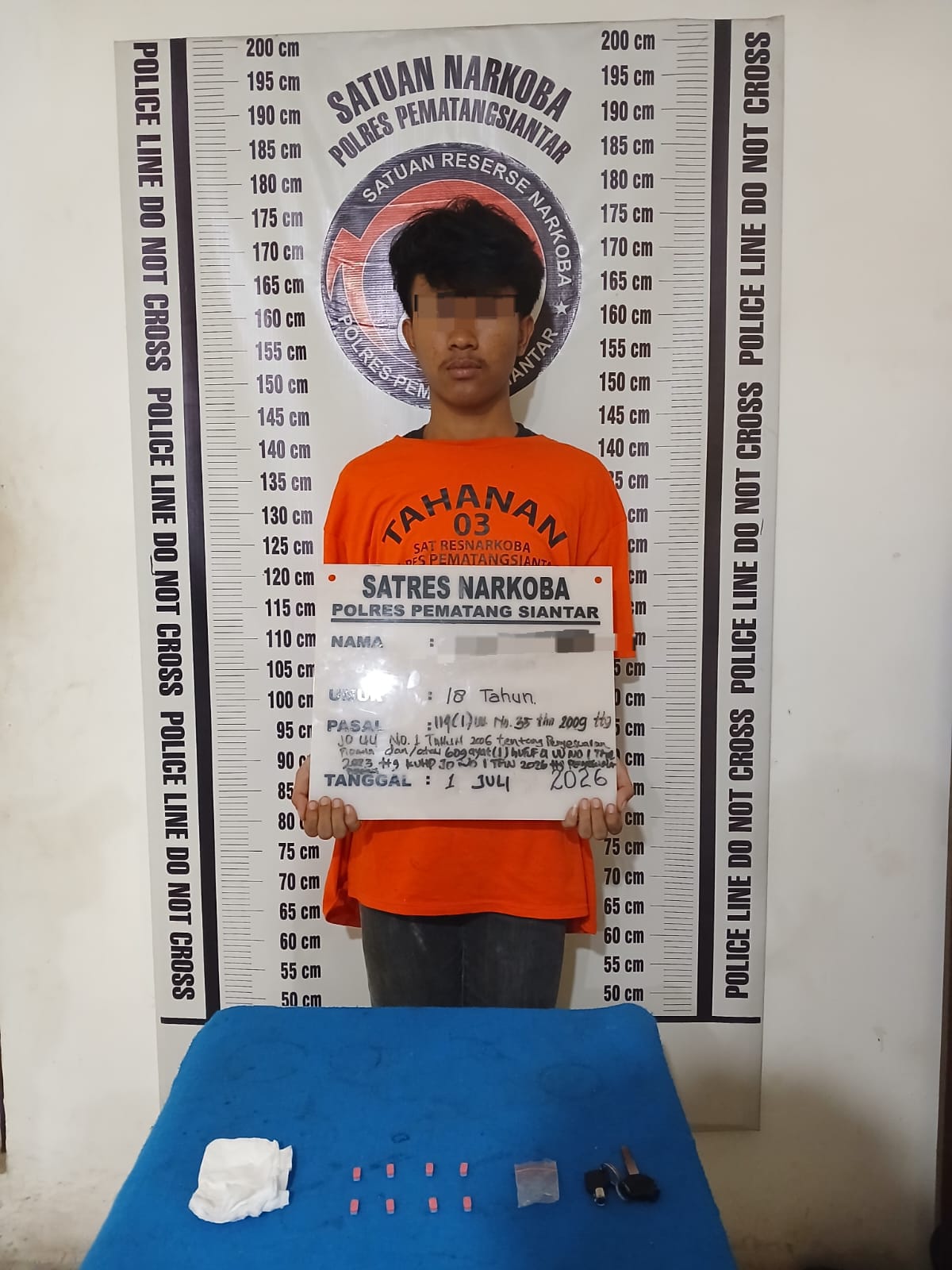 Miliki 8 Butir Ekstasi,Pria Ini Meringkuk di Sel Mapolres Pematang Siantar