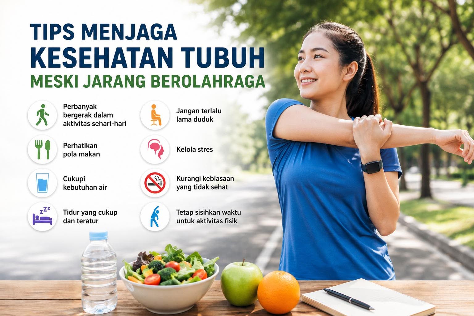Tips Menjaga Kesehatan Tubuh Meski Jarang Berolahraga