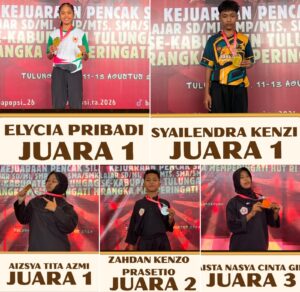 SMPN 1 Campurdarat Borong Medali Pencak Silat Pelajar Tulungagung 2026