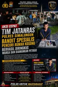 Gerak Cepat Jatanras Simalungun, Bandit Spesialis Rumah Kosong Diringkus Warga dan Polisi