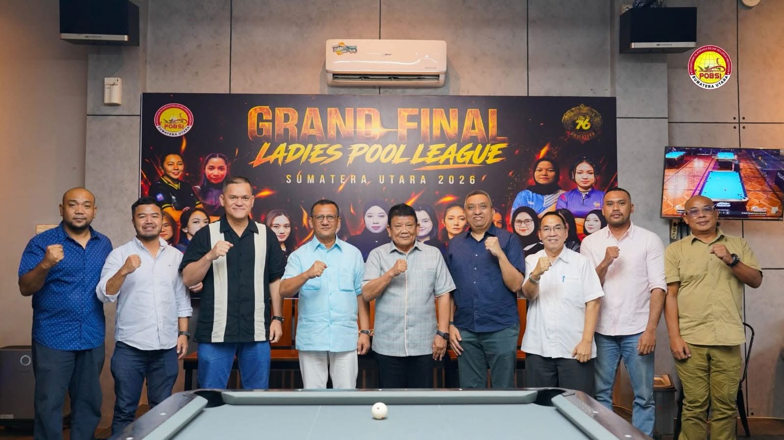 Ketum KONI Sumut Buka Grand Final Ladies Pool Legue Sumut 2026, Hatunggal Bangga pada POBSI
