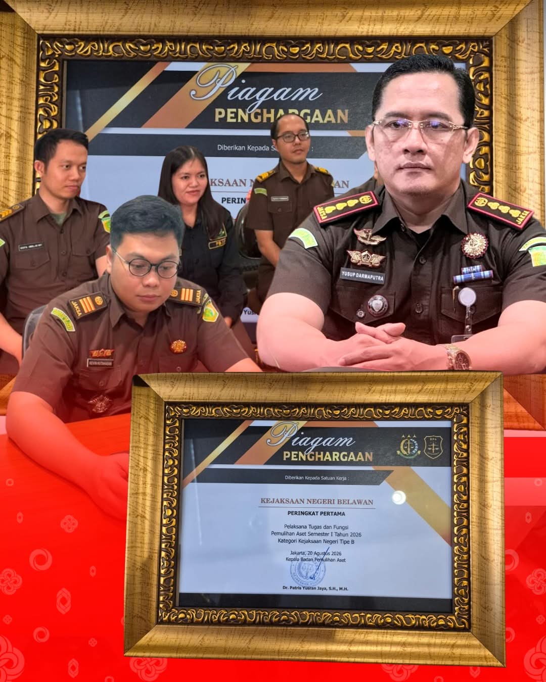 Kejari Belawan Raih Peringkat Pertama Bidang PAPBB Se-Infonesia Katagori Kejari Tipe B