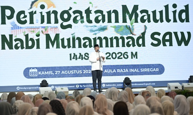 Peringati Maulid Nabi 1448 H, Gubsu Bobby Minta ASN Wujudkan Keteladanan Rasulullah