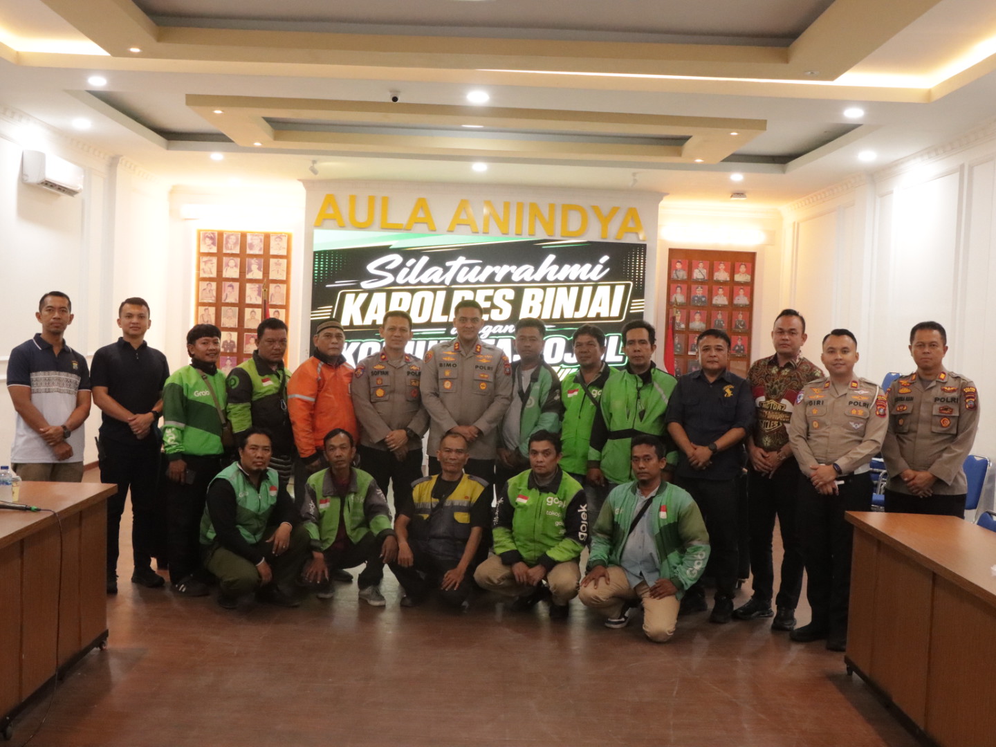 Kapolres Binjai Rajut Kebersamaan Bersama Komunitas Ojek Online Kota Binjai