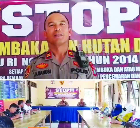 Polsek Bandar Pulau Sosialisasi Larangan Karhutla Kepada Kades dan Warga Desa