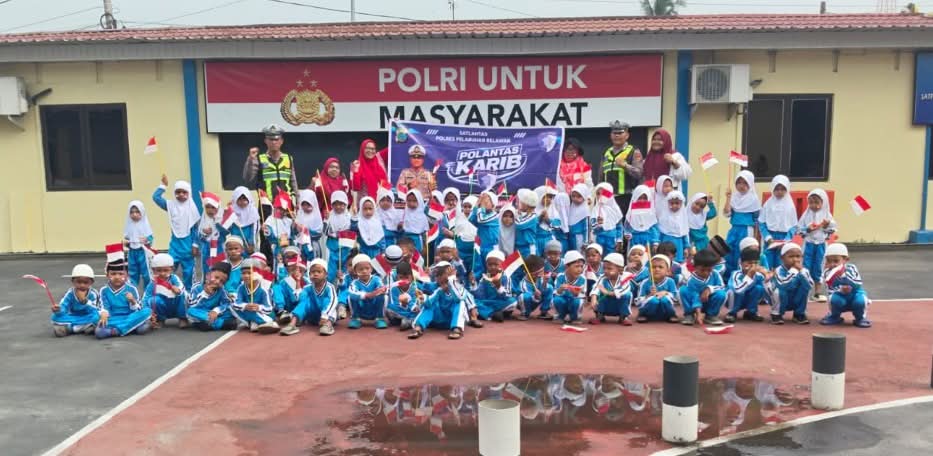 Polantas Karib, Sat Lantas Polres Pelabuhan Belawan Kenalkan Polisi sebagai Sahabat Anak Sejak Usia Dini