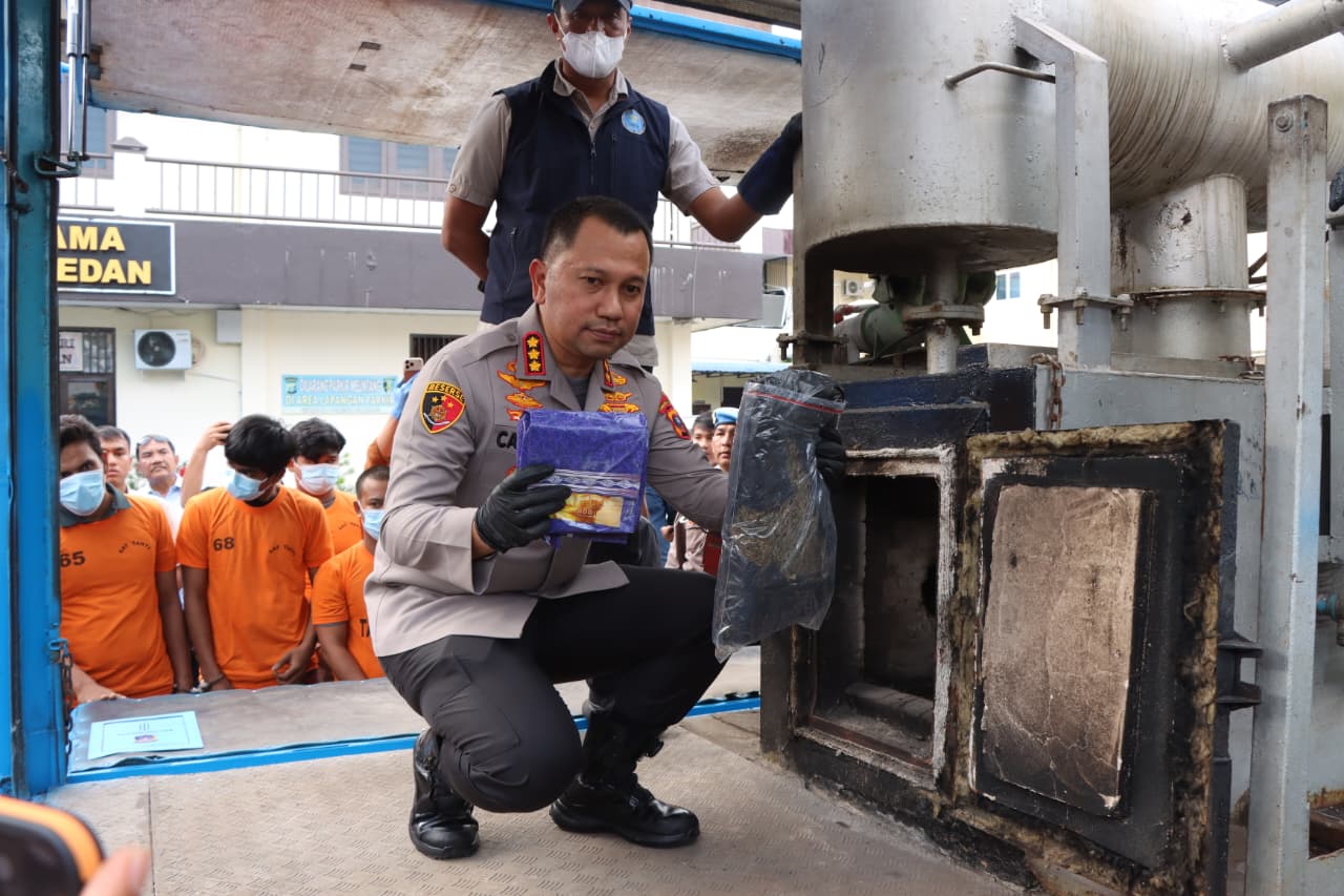 Dalam 300 Hari, Polrestabes Medan Ungkap 1.187 Kasus Narkoba