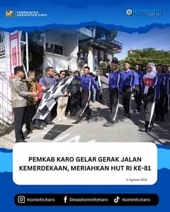 Pemkab Karo Gelar Gerak Jalan Kemerdekaan, Meriahkan HUT RI Ke-81