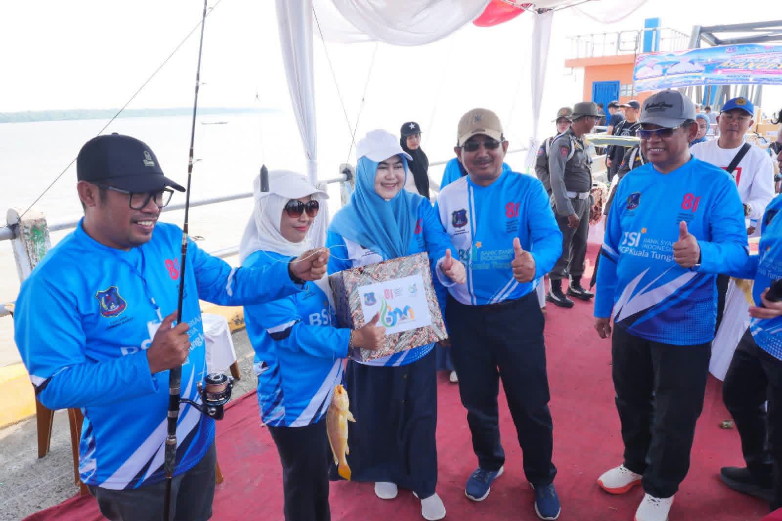 Semarak HUT RI ke-81 dan Hari Jadi Tanjab Barat ke-61, Bupati Anwar Sadat Buka Lomba Mancing Forkopimda dan OPD