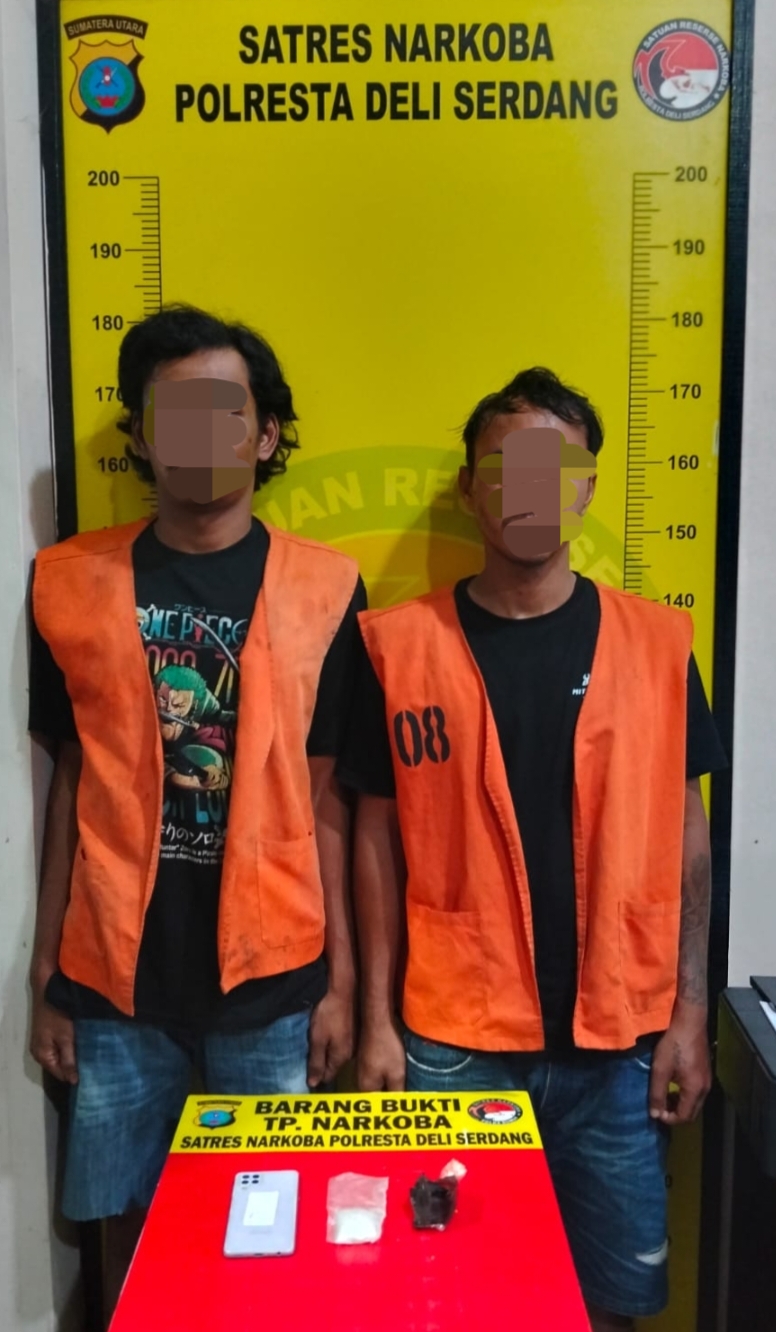 Polresta Deli Serdang Bongkar Peredaran Narkoba di Batang Kuis, Dua Pria Ditangkap