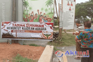 Teror OTK Tak Bikin Keder, Warga Dalu X-A Kembali Tancapkan Spanduk Protes Lahan CitraLand Tanjung Morawa