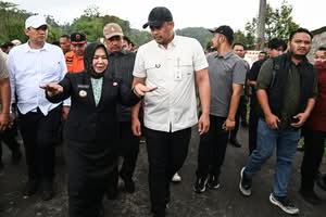 Gubsu Bobby Pastikan Jalan Longsor Pamah Semelir Diperbaiki Oktober