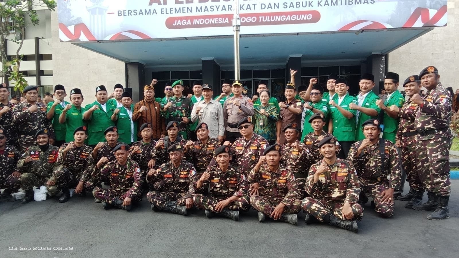 Plt. Bupati Ahmad Baharudin Tegaskan Solidaritas 3 Pilar di Apel Kebangsaan Tulungagung