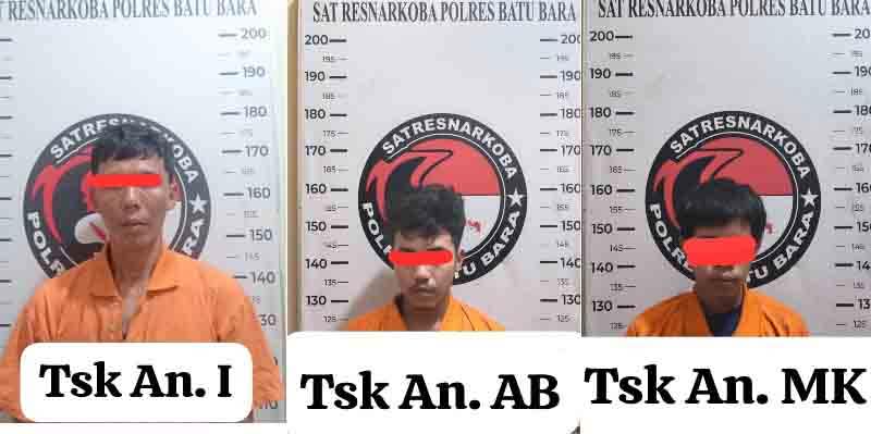 Satresnarkoba Polres Batu Bara Ungkap Dua Kasus Shabu, Amankan Tiga Tersangka