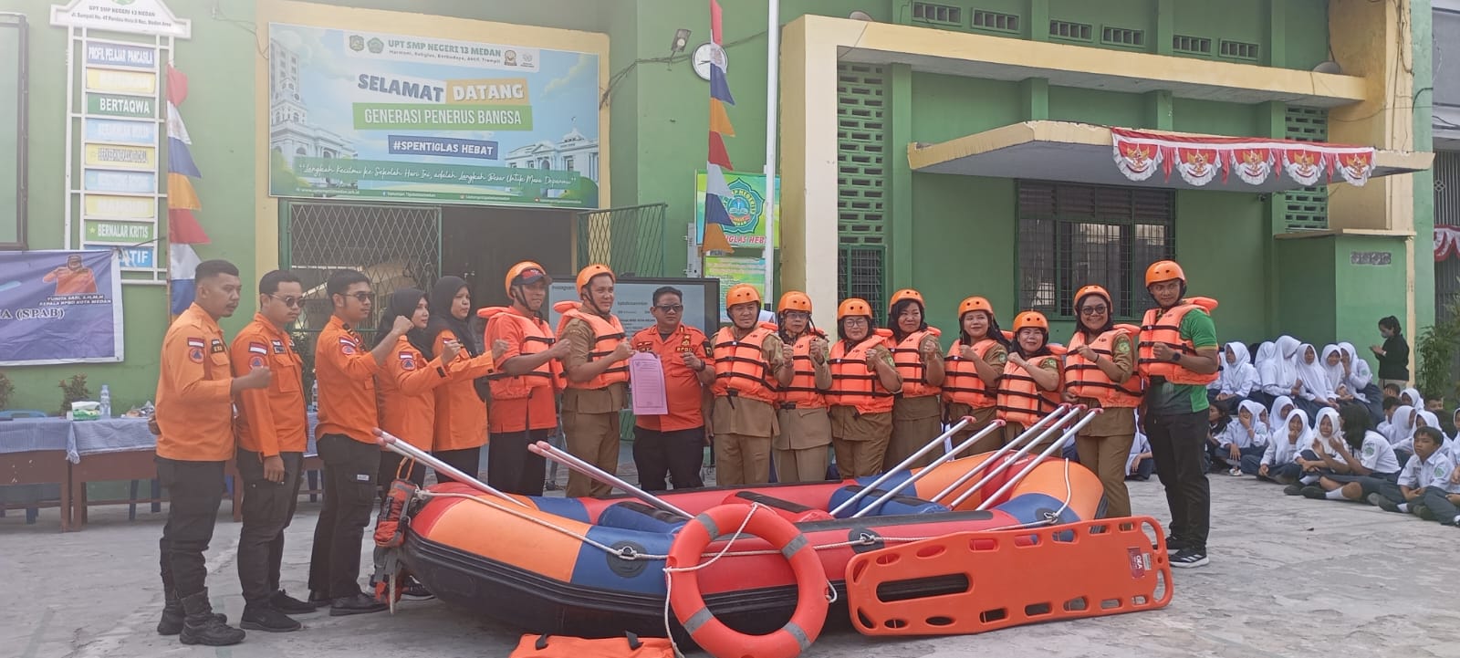 UPT SMPN 13 Medan Gelar Sosialisasi Satuan Pendidikan Aman Bencana Bersama BPBD Kota Medan