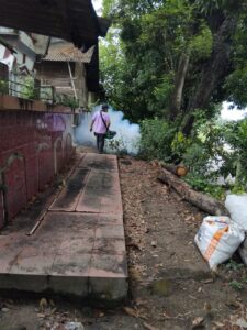 Antisipasi DBD,Puskesmas Simarmata Laksanakan Fogging