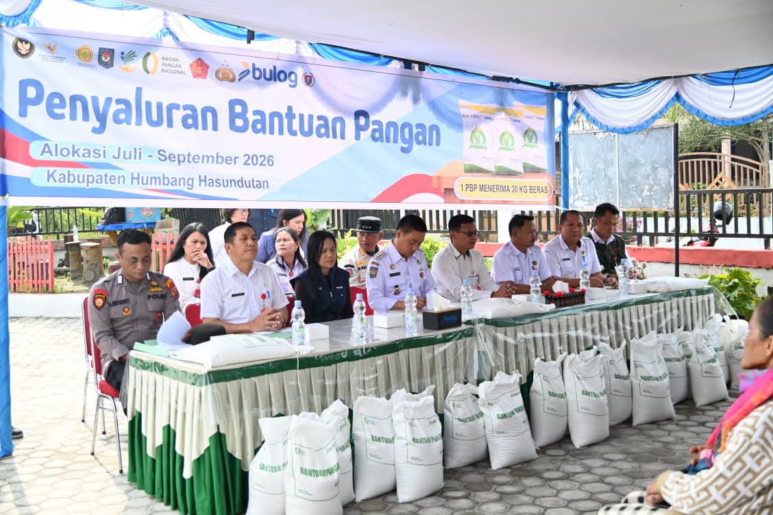 Bupati Humbahas Tegaskan Bantuan Beras Pemerintah Tidak Boleh Diperjualbelikan
