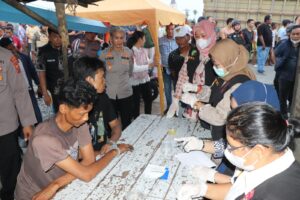 OSN di Desa Pon, Polres Sergai dan Poldasu Amankan 12 Orang