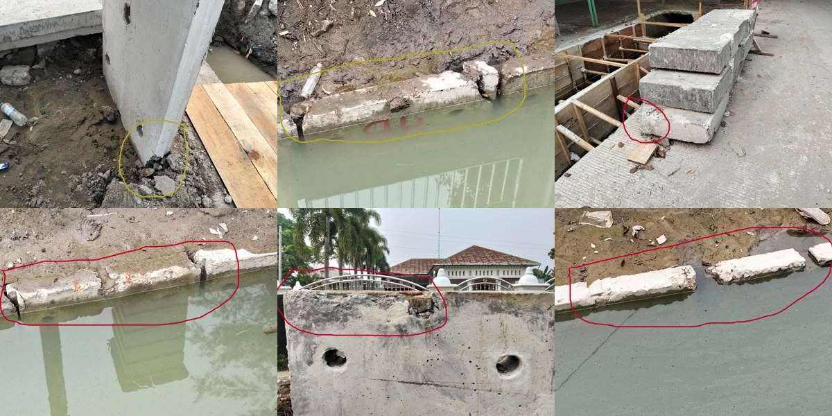 U.Ditch Pecah dan Rompal di Proyek Drainase Jalan Baru-Jalan Andansari Kel. Terjun Rp. 6,9 Miliar, SDABMBK Medan dan Kontraktor Bungkam, LP3 : APH Cegah Kerugian Negara, Jangan Makan Gaji Buta