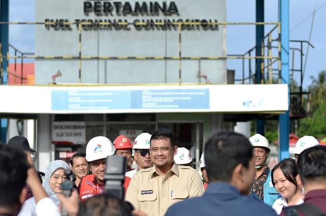 Jelang Nataru, Gubsu Bobby Tinjau Fuel Terminal Pertamina di Gunungsitoli