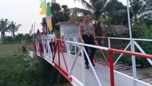 Kapolresta Deli Serdang Resmikan Jembatan Merah Putih