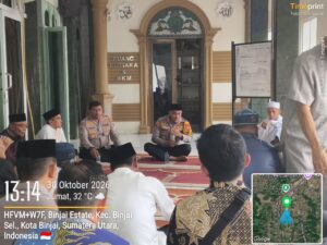 Kapolres Binjai Laksanakan Jumat Keliling dan Sampaikan Himbauan Kamtibmas di Masjid Al-Muhajirin