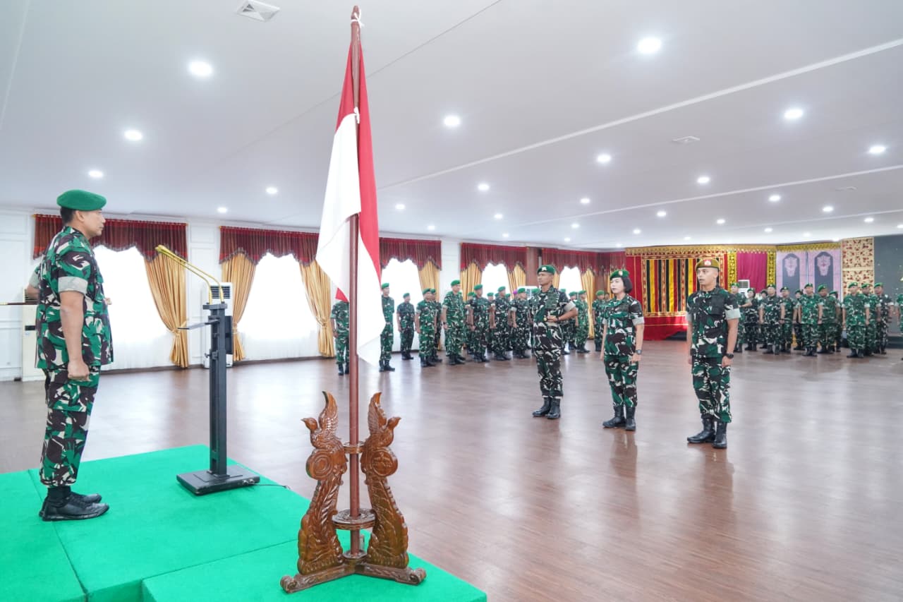 Pangdam I/BB: Kenaikan Pangkat Prajurit Harus Diiringi Rasa Syukur dan Rendah Hati