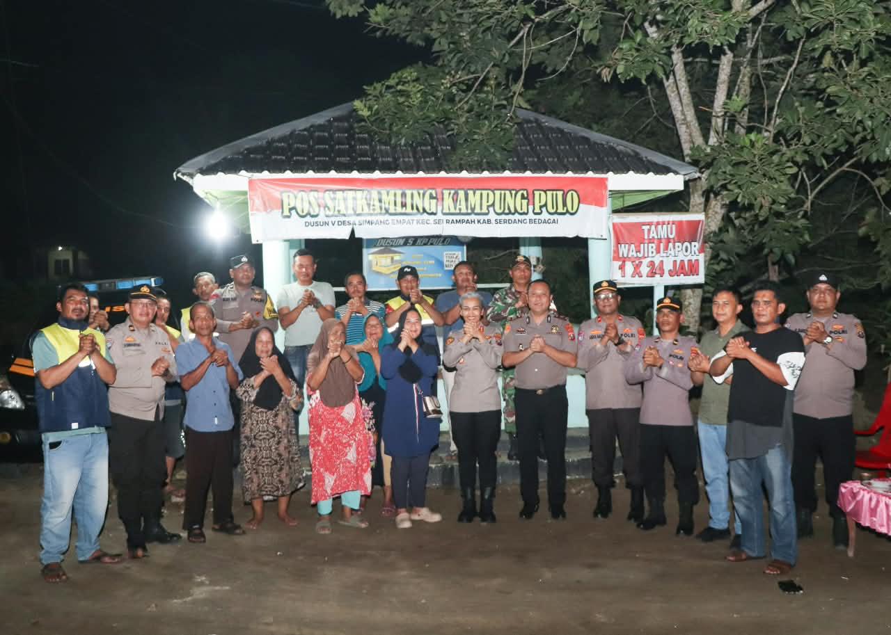 Kapolres Sergai Tinjau Pos Kamling, Pererat Kedekatan Dengan Masyarakat