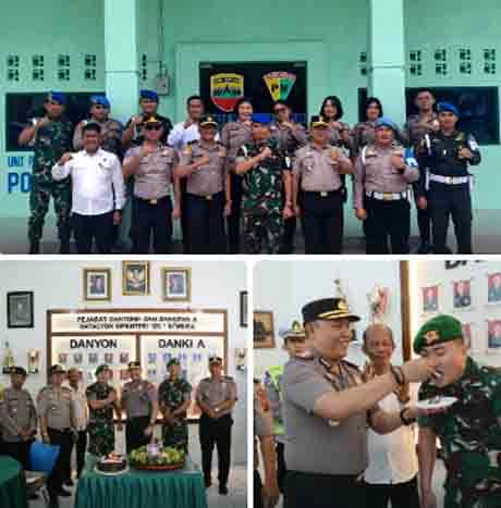 Polres Toba Berikan Ucapan dan Kejutan HUT TNI Ke-81 , Perkuat Soliditas TNI-POLRI di Toba